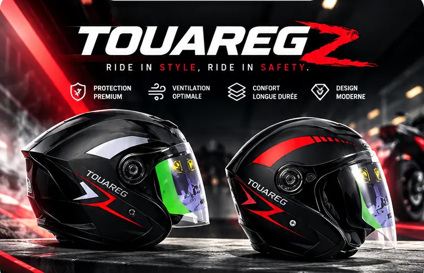 TOUAREG Z — casques moto, protection, ventilation et confort