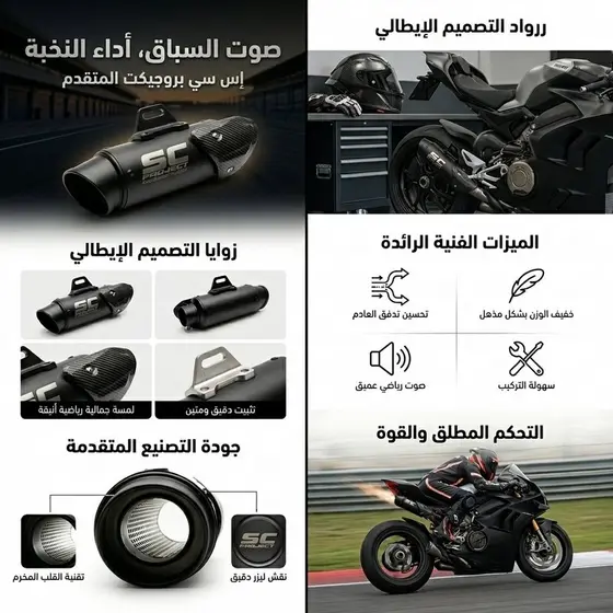 Pot Echappement Moto SC-Project Sport inox Noir (3/7)