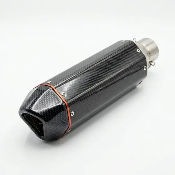 Pot Echappement Moto Style Carbone Hexagonal (8/8)